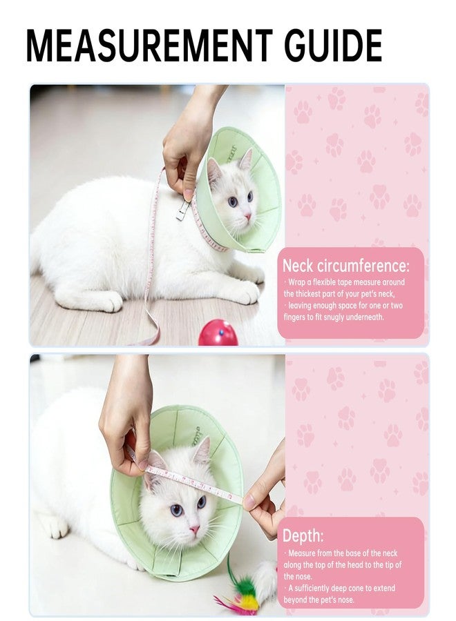 Touchdog Adjustable Soft Cat Cone Collar - Waterproof Recovery Collar for Cats After Surgery, Lightweight Elizabethan Collar for Kittens, Small to Large (Pink, S) - Image 3